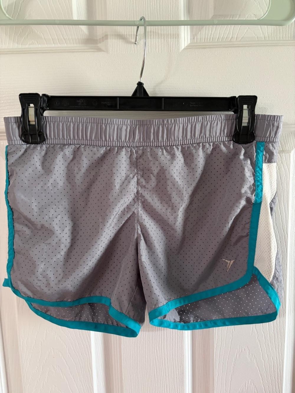 Old Navy Girls Gray Athletic Shorts with Teal Trim